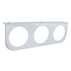 Stainless Light Bracket w/ Three 4 Light Cutouts