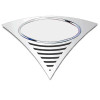 Stainless Peterbilt Hood Emblem with Chevron Style