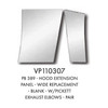 Peterbilt 389 Stainless 4" Wide Replacement Notched Hood Extension Panels w/ Picket Exhaust Elbows