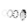 RUBICON FRONT AXLE COVER KIT WITH 33MM THREAD-ON NUT COVERS