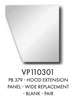 Peterbilt 379 Stainless 4" Wide Replacement Hood Extension Panels