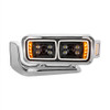 10 HIGH POWER LED PROJECTION HEADLIGHT ASSEMBLY WITH MOUNTING ARM & TURN SIGNAL SIDE POD