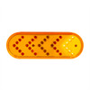 35 LED 6" REFLECTOR OVAL SEQUENTIAL TURN SIGNAL LIGHT - AMBER LED/AMBER LENS
