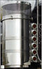Front 15″ Air Cleaner Brackets with (12) Amber / Amber Bulls-Eye LEDs and Bezels, Peterbilt (1988 – 2005)