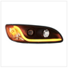"Blackout" Projection Headlight W/ LED Dual Function Light Bar For 2005-2015 PB 386 & 1999-2010 387