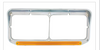24 LED Rectangular Dual Headlight Bezel w/ Visor & GLO Light