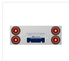 33-3/4" STAINLESS REAR CENTER PANEL WITH 4X 13 LED 4" ABYSS LIGHTS & GROMMETS