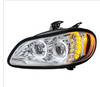 CHROME LED HEADLIGHT ASSEMBLY FOR 2002+ FREIGHTLINER M2