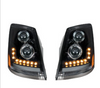 "Blackout" LED Headlight W/LED Turn Signal & Position Light For 2003-2017 Volvo VN/VNL