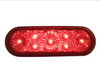 7 LED Oval Stop, Turn & Tail Light -  Red LED/Red Lens