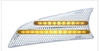 2007+ Kenworth T660 LED Air Intake - Amber LED/Amber Lens