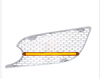 Chrome Air Intake Grille w/ GLO LED Light For 2012-2020 Peterbilt 579 (Driver) - Amber LED/Amber Lens