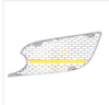 Chrome Air Intake Grille w/ GLO LED Light For 2012-2020 Peterbilt 579 - Amber LED/Clear Lens