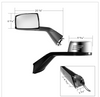 Chrome Hood Mirror Assembly With Sequential LED Turn Signal For 2018-2023 Volvo VNL