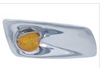 Bumper Light Bezel w/19 Amber LED Beehive Light & Visor For 2007-17 KW T660-Passenger -Amber Lens