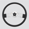 Driver 6 - 18" Polyurethane Rim, Chrome 2-Spoke W/Vertical Slot Cut Outs-Steering Creations-118-3017-70124