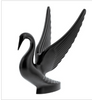 DIE-CAST SWAN HOOD ORNAMENT -  MATTE BLACK