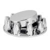 Flat Top 33mm Screw-On Chrome ABS Front Axle Cover Set-Grand General-40201