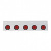 Stainless Top Mud Flap Plate With 5X 9 LED 2" Lights & Grommets
