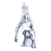 Die-Cast Fighting Stallion Hood Ornament - Chrome
