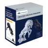 Die-Cast Fighting Stallion Hood Ornament - Chrome