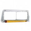 24 LED Headlight Bezel With GloLight For 1989-2009 Freightliner FLD - Amber Lens
