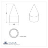 1-1/2" X 4-1/8" Chrome Plastic Spike Nut Covers - Push-On (60-Pack)