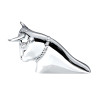 Die-Cast Long Horn Bull Hood Ornament - Chrome