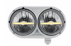 Headlight Assembly With 304 SS Housing & LED Headlights W/LED Position Light For Peterbilt 359