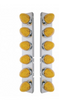 Stainless Front Air Cleaner Bracket With 12X 19 LED Beehive Lights For Peterbilt