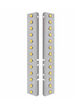 SS Front Air Cleaner Bracket With 26X 3 Amber Hi/Lo LED 3/4" Mini Crystal Lights & SS Bezels For Peterbilt-Amb