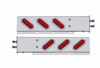 2-1/2" Bolt Pattern Stainless Spring Loaded Light Bar With 6 Oval 10 LED Lights (Pair)