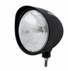 Black "Billet" Style Groove Headlight With Visor H6024 Bulb
