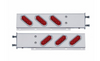 3-3/4" Bolt Pattern Stainless Spring Loaded  Light Bar With 6 Oval 10 LED Lights (Pair)