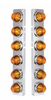 Stainless Front Air Cleaner Bracket With 12X Glass Beehive Lights For Peterbilt