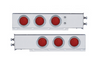 2" Bolt Pattern Stainless Spring Loaded Light Bar With 6X 36 LED 4" Lights (Pair)