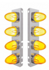SS Front Air Cleaner Bracket With 8X 9 LED Dual Function Watermelon GloLight For Peterbilt