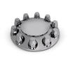 ROUND FRONT AXLE COVER W/10-33mm SCREW ON LUG NUTS