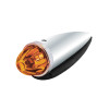 Chrome Die Cast Torpedo Cab Light With Watermelon Glass Lens & 1156 Bulb