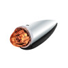 Chrome Die Cast Torpedo Cab Light With Watermelon Glass Lens & 1156 Bulb