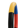Heavy Duty 18" Steering Wheel Covers Half Black With Yellow, Blue And Red In Deluxe Colorway Series-Grand General-54029