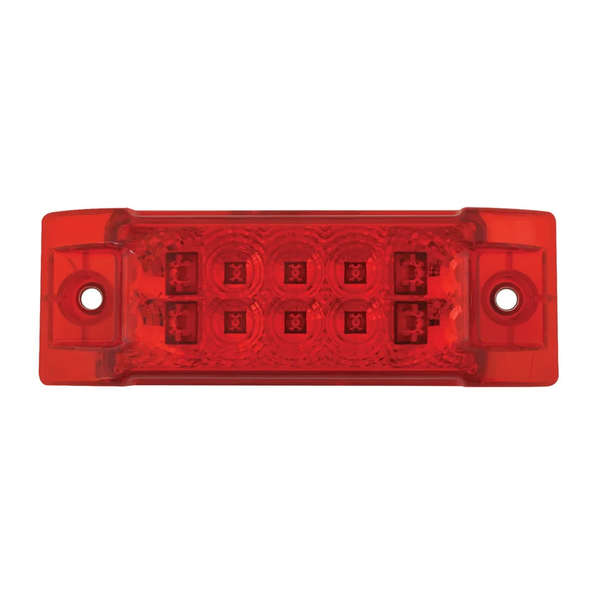 Rectangular Wide Angle Spyder LED Light Only - Red LED/ Red Lens-Grand General-76212