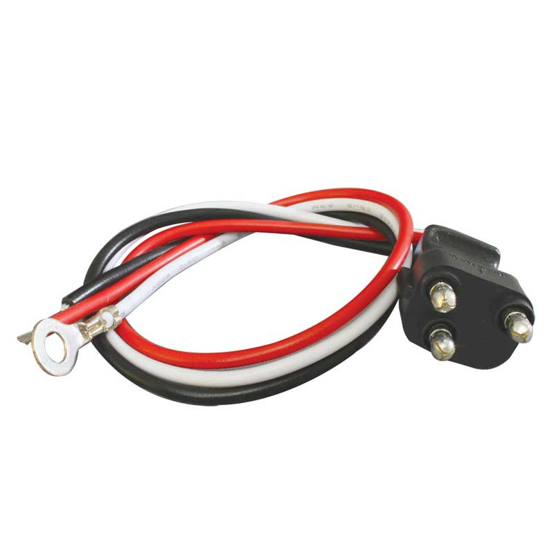 Straight 3-Prong Light Plug With 11" Lead Wire-Grand General-80472