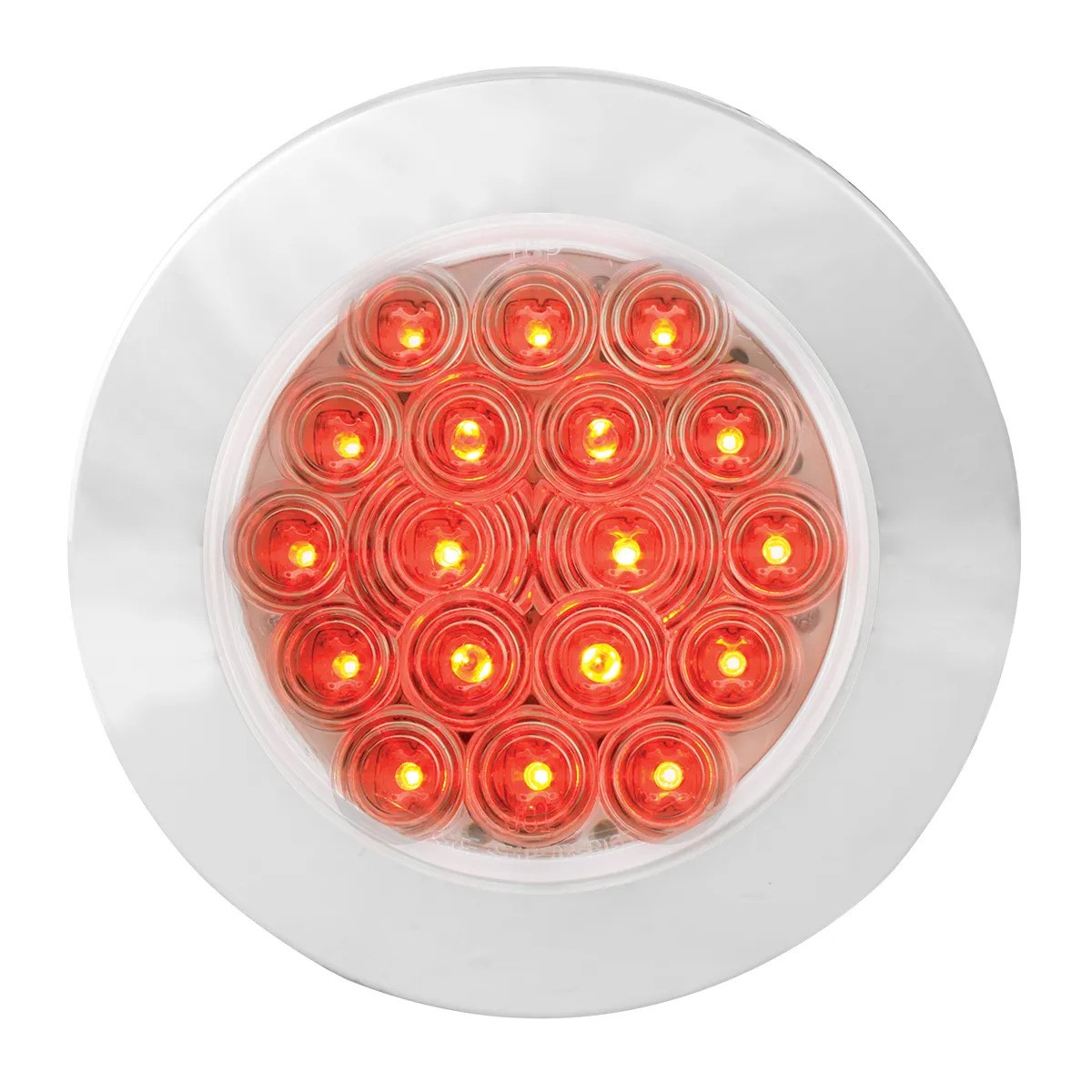 4" Fleet Flange Mount LED Light with Chrome Twist & Lock Bezel in Standard 3-Prong-Grand General-75873