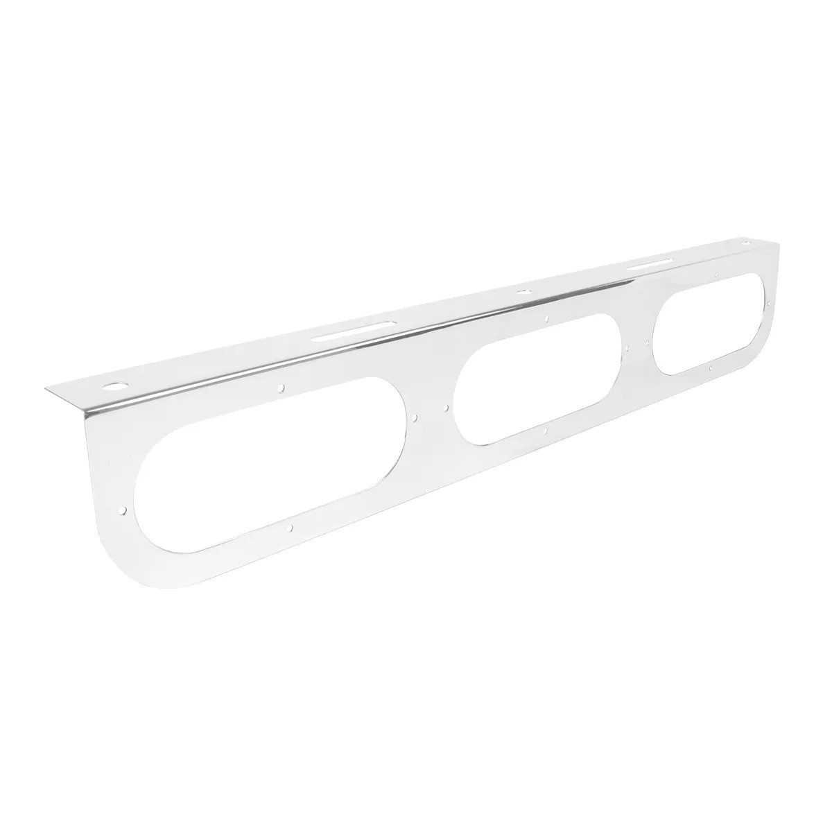 Chrome Plated Steel Light Bracket - 3 Oval Holes-Grand General-81510