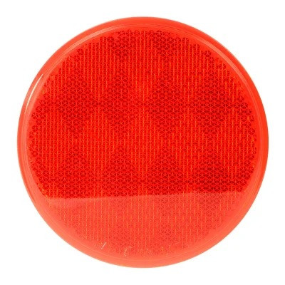 3" Round Stick-On Reflector - Red