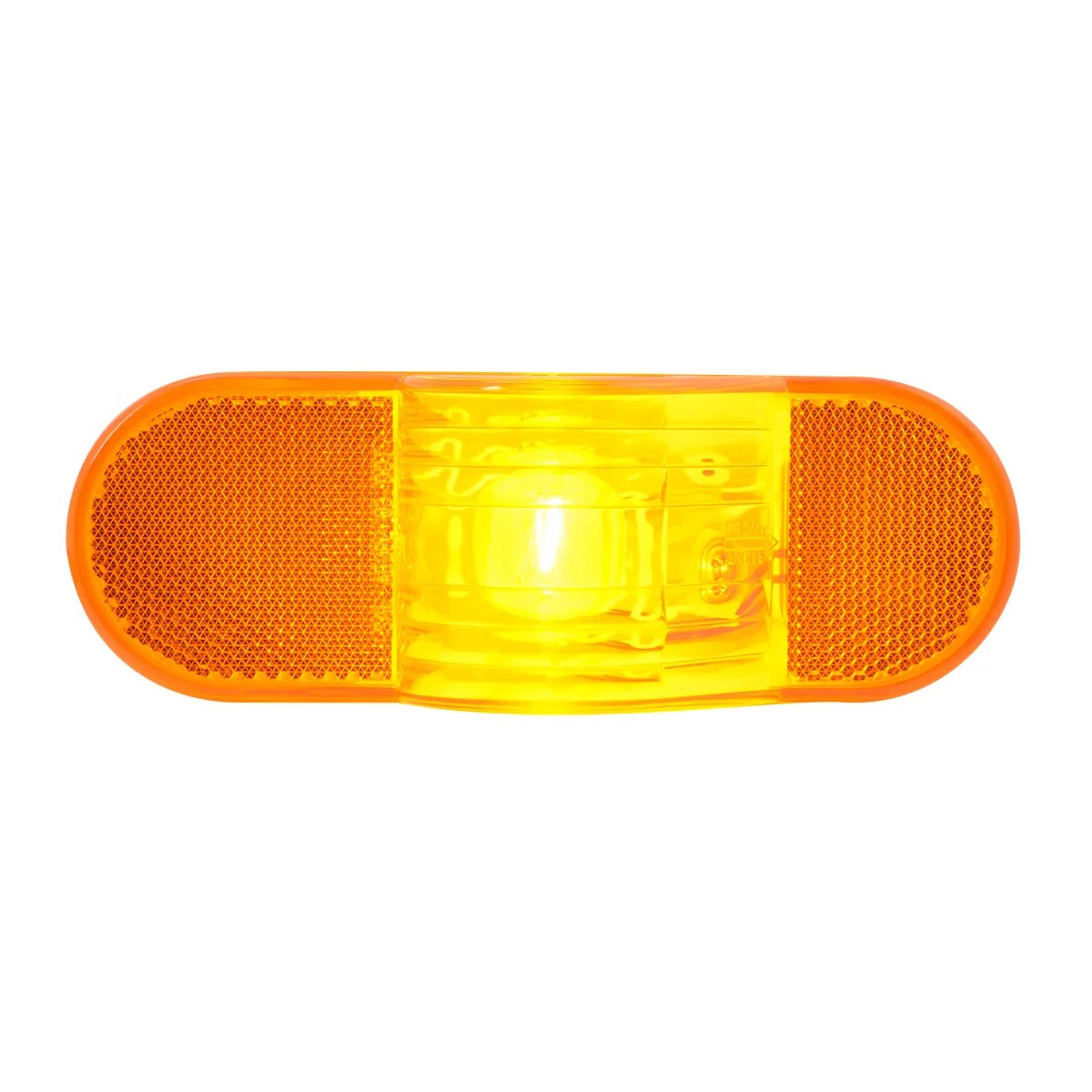 Oval Side Turn Light with Reflector - Amber