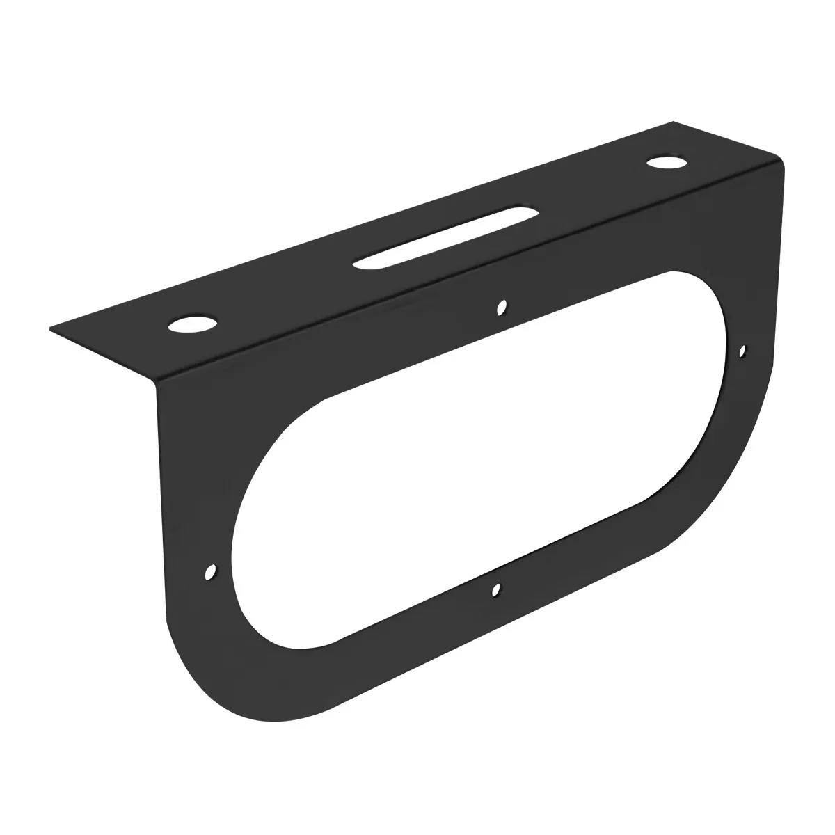 Black Painted Steel Light Bracket - Oval