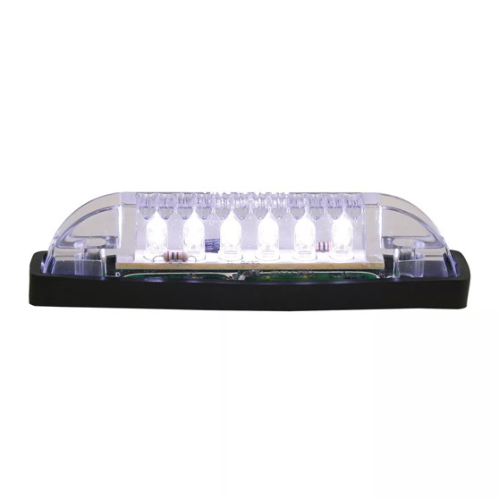 Thin Line Surface Mount LED Marker Light - White/Clear-Grand General-77656