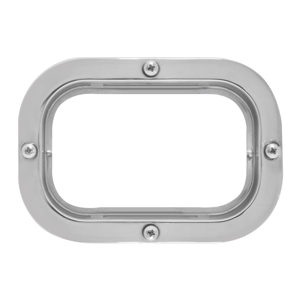 Stainless Steel Flange Mount Bezel For Large Rectangular Light-Grand General-87147